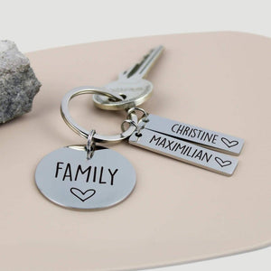 Schlüsselanhänger personalisiert für Familie - Family -  - personalisiertes Geschenk - Gravur19