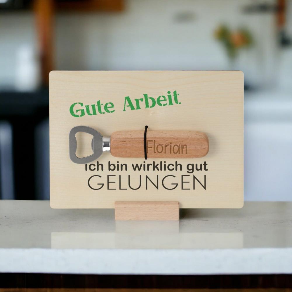 Geschenkset - Gute Arbeit Papa  - personalisiertes Geschenk - Gravur19