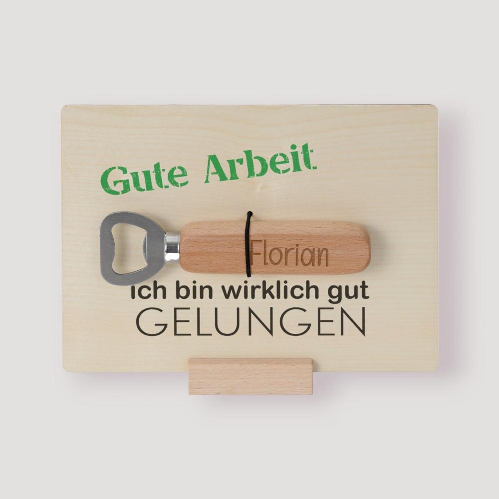 Geschenkset - Gute Arbeit Papa  - personalisiertes Geschenk - Gravur19