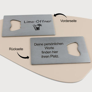 Flaschenöffner Limoöffner  - personalisiertes Geschenk - Gravur19