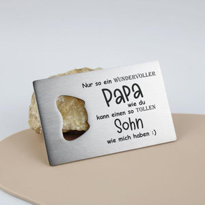 Flaschenöffner Papa-Sohn  - personalisiertes Geschenk - Gravur19